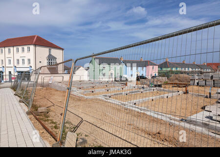 Maisons sur le Nansledan 540 acre nouveau projet construire des logements à Newquay, Cornwall, construit en collaboration avec le Duché de Cornouailles. Banque D'Images