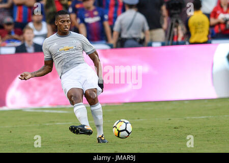 Landover, Maryland, USA. 26 juillet, 2017. Manchester United, Antonio Valencia (25) en action au cours de la première moitié du jeu tenue à FEDEXFIELD à Landover, Maryland. Credit : Amy Sanderson/ZUMA/Alamy Fil Live News Banque D'Images