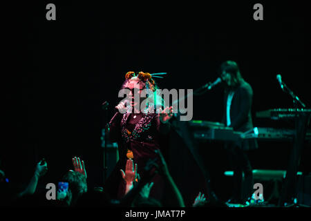 Toronto, Canada. 26 juillet, 2017. Nouvelle Vague icônes Blondie effectuer au Sony Centre de Toronto sur leur rage et l'enlèvement d' à l'appui de leur dernier album 'pollinisateur'. Credit : Bobby Singh/Alamy Live News Banque D'Images