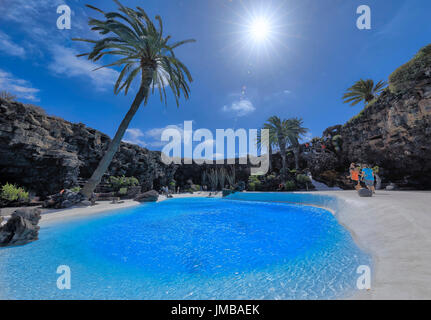 EDITORIAL : le lac "Jameos del Agua" à Lanzarote Banque D'Images