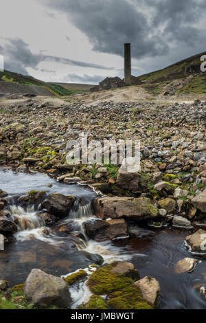 Mine de plomb demeure, vieille équipe Mine, au-dessus de Swaledale Banque D'Images