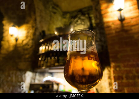 La bière à Prague - Prague, République Tchèque Banque D'Images