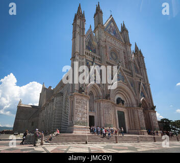 Vue de la cathédrale d'Orvieto, Italie Banque D'Images