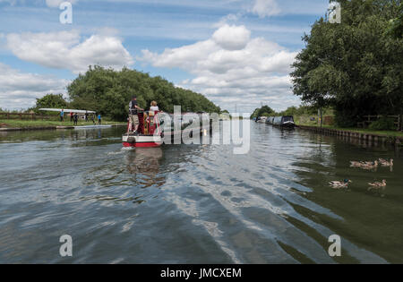 Saul jonction où la Gloucester, Netteté et canaux Stroudwater rencontrez. Frampton sur Severn, Gloucestershire, Angleterre. UK. Banque D'Images