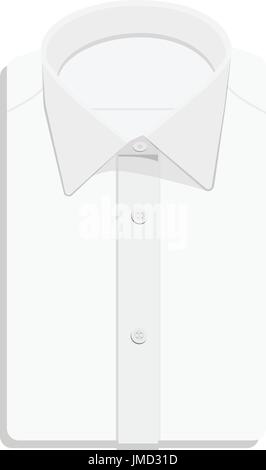 Homme ou homme chemise pliée blanc illustration vectorielle. L'icône de chemise télévision Illustration de Vecteur