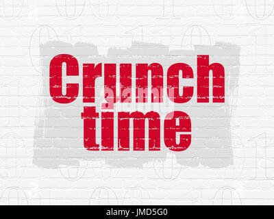 Concept d'entreprise : le manque de temps sur wall background Banque D'Images