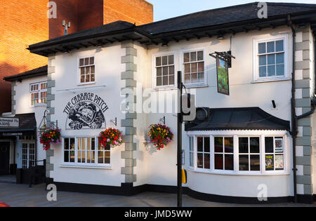 Le pub local / Cabbage Patch / public house. Twickenham, Royaume-Uni ; occupé / monde / lieu populaire sur les jours de match de rugby. Banque D'Images