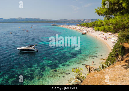 Vue magnifique sur le cap d'or, sur l''île de Brac en Croatie Banque D'Images