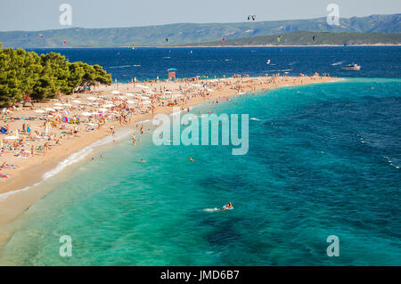 Vue magnifique sur le cap d'or, sur l''île de Brac en Croatie Banque D'Images