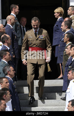 Felipe VI d'Espagne assistant à la cérémonie de clôture du 18ème cours de la personnel du collège supérieur des Forces armées, à Madrid, Espagne. Comprend : Felipe VI d'Espagne où : Madrid, Communauté de Madrid, Espagne Quand : 26 Juin 2017 Crédit : Oscar Gonzalez/WENN.com Banque D'Images