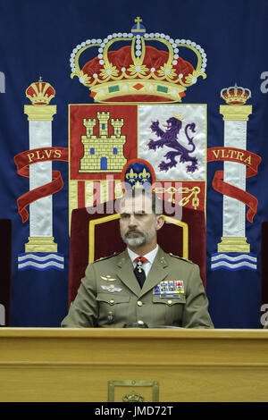 Felipe VI d'Espagne assistant à la cérémonie de clôture du 18ème cours de la personnel du collège supérieur des Forces armées, à Madrid, Espagne. Comprend : Felipe VI d'Espagne où : Madrid, Communauté de Madrid, Espagne Quand : 26 Juin 2017 Crédit : Oscar Gonzalez/WENN.com Banque D'Images