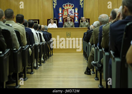 Felipe VI d'Espagne assistant à la cérémonie de clôture du 18ème cours de la personnel du collège supérieur des Forces armées, à Madrid, Espagne. Comprend : Felipe VI d'Espagne où : Madrid, Communauté de Madrid, Espagne Quand : 26 Juin 2017 Crédit : Oscar Gonzalez/WENN.com Banque D'Images