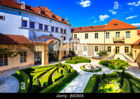 L'Europe, République tchèque, Tchéquie, Prague, Old Town, l'UNESCO, Mala Strana, le petit quart, jardin Vrtbovska Vrtba, zahrada, Baroque, parc, sunny Banque D'Images