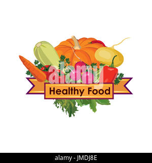 Panneau d'alimentation saine. Fond des ingrédients alimentaires. Illustration du menu légume vegan. Banque D'Images