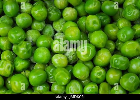 Pois surgelés peases texture background. Motif de fond vert pease. Banque D'Images