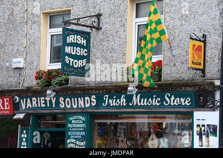 Magasin de musique irlandaise à Killarney Banque D'Images