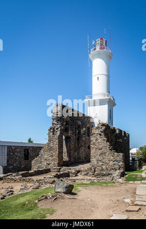 Leuchtturm - Colonia del Sacramento, Uruguay Banque D'Images