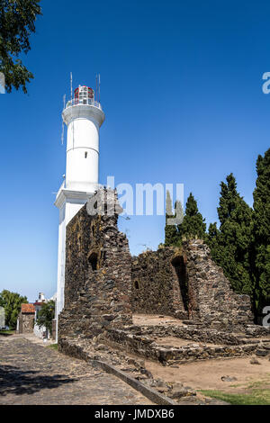 Leuchtturm - Colonia del Sacramento, Uruguay Banque D'Images