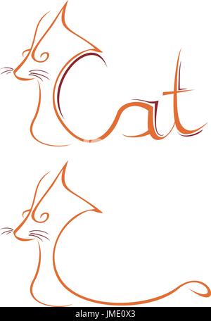 Symbole de chat Illustration de Vecteur