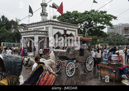 Tom tom horse rickshaw, Dhaka, Bangladesh Banque D'Images