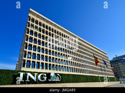 Bruxelles, Belgique. Bâtiment de la banque ING, Avenue Marnix 24 Banque D'Images