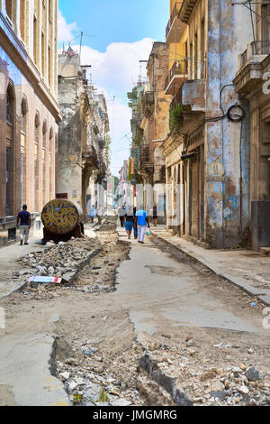 Scène de rue Cuba La Havane Banque D'Images