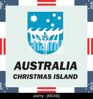 Site officiel du gouvernement des éléments de l'Australie - l'île de Noël Illustration de Vecteur