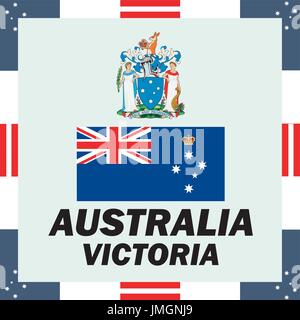 Site officiel du gouvernement des éléments de l'Australie - Victoria Island Illustration de Vecteur