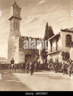 Général Allenby entrant dans Jérusalem à la porte de Jaffa, le 11 décembre 1917 Banque D'Images