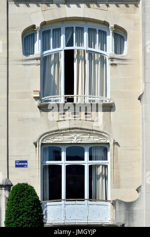 Bruxelles, Belgique. Hôtel Delhaye (1900 : Art nouveau) 2 avenue Palmerston. Construit comme une extension de l'Hôtel Van Eetvelde next door Banque D'Images