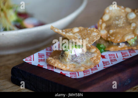 Pot Luck Club Fish Tacos, le Pot Luck Club, Cape Town, Afrique du Sud Banque D'Images