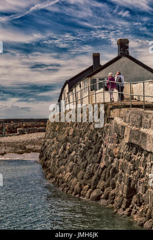 - Effet hdr à Lyme Regis, dans le Dorset en Juillet Banque D'Images