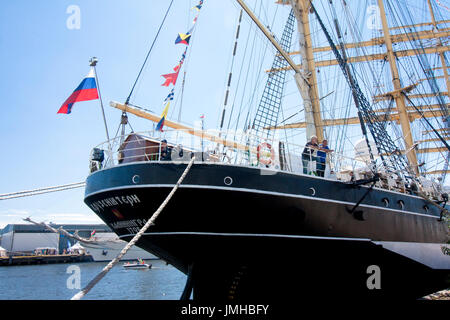 La TALL SHIPS RACES 2017 KOTKA. Kotka, Finlande 16.07.2017. Barque Kruzenshtern dans le port de Kotka, Finlande Banque D'Images