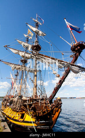 La TALL SHIPS RACES 2017 KOTKA. Kotka, Finlande 16.07.2017. Shtandart bateau dans le port de Kotka, Finlande Banque D'Images