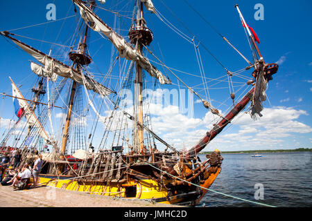 La TALL SHIPS RACES 2017 KOTKA. Kotka, Finlande 16.07.2017. Shtandart bateau dans le port de Kotka, Finlande Banque D'Images