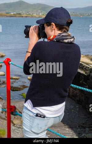 Femme photographe professionnel de 30 ans, l'Irlande Banque D'Images