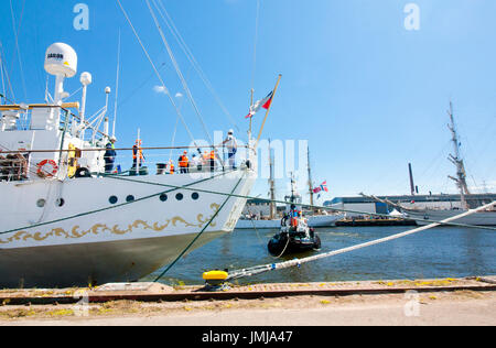 La TALL SHIPS RACES 2017 KOTKA. Kotka, Finlande 16.07.2017. Navire Mir dans le port de Kotka, Finlande Banque D'Images