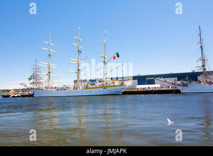 La TALL SHIPS RACES 2017 KOTKA. Kotka, Finlande 16.07.2017. Mircea navire dans le port de Kotka, Finlande Banque D'Images