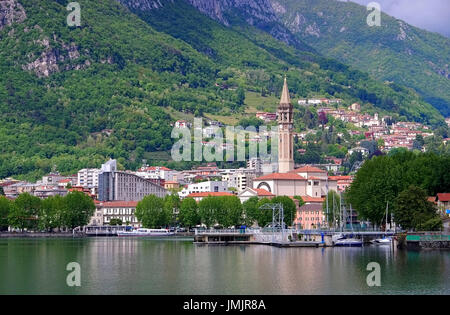 Le Lac de Côme, Lecco, Lombardie en Italie Banque D'Images