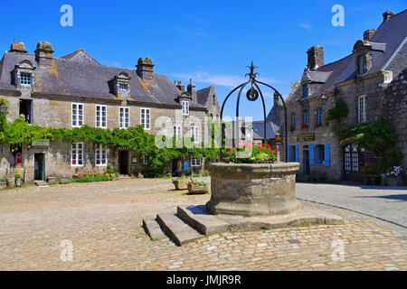 Village médiéval de Locronan, Bretagne en France Banque D'Images