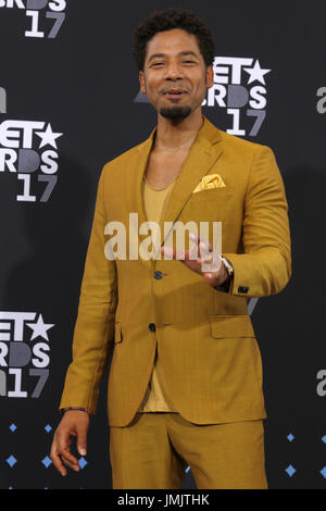 Au BET Awards 2017 - Théâtre de Microsoft avec des arrivées : Jussie Smollett Où : Los Angeles, California, United States Quand : 25 Juin 2017 Crédit : Nicky Nelson/WENN.com Banque D'Images