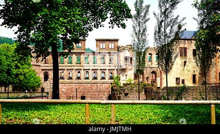 Belles ruines de château d'Heidelberg à Heidelberg, Allemagne Banque D'Images