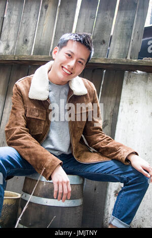 Cameron Koo, étudiant en Chinois de Hong Kong, New York City, USA Banque D'Images