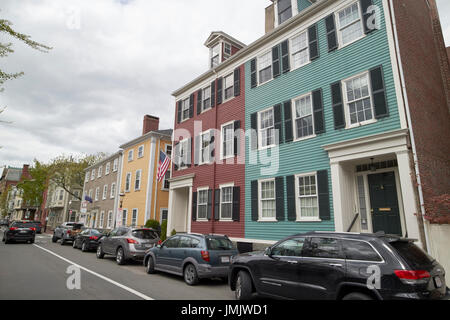 L'avenue menant à partir de monument hill races charlestown Boston USA Banque D'Images