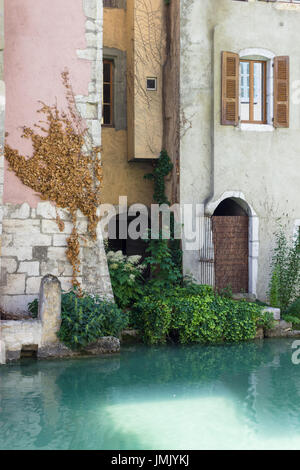 Annecy, France. Détail de la vieille ville parfois appelé Venise des Alpes Banque D'Images