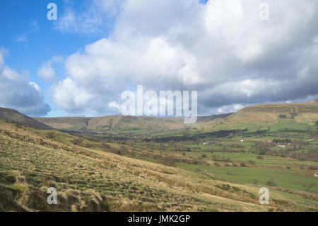 Vue sur Vallée de l'espoir dans le Peak District, Derbyshire Banque D'Images