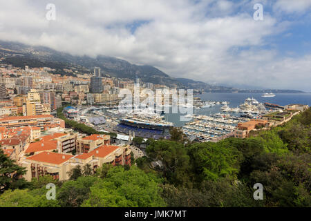 Monaco, Monte Carlo. Monaco est le deuxième plus petit et le pays le plus peuplé au monde. Banque D'Images