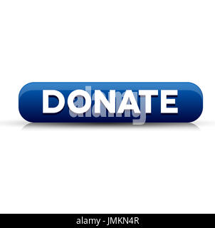 Bouton Faire un don blue Banque D'Images