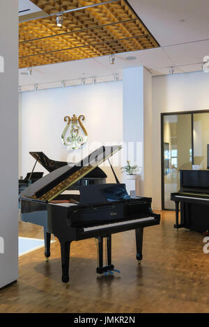 Grand Piano à Steinway & Sons Showroom, New York, États-Unis Banque D'Images