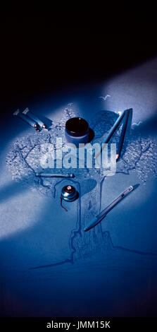 Art bleu Banque D'Images